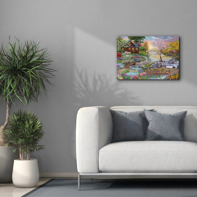 «Spring Stream» par Bigelow, illustrations sur toile, H 18 po x l 26 po x P 0,75 po