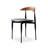 28.74" Black Solid back side Chair(Set of 2)