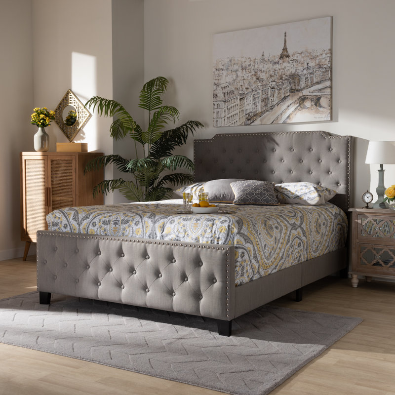 Erdaun Upholstered Standard Bed, King, Gray