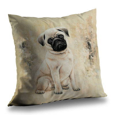 Small Pug Dog Throw Pillow | Pets Livingroom Home Decor