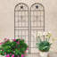 Metal Garden Trellis for Climbing Plants, 71 Inch, 2 Pack