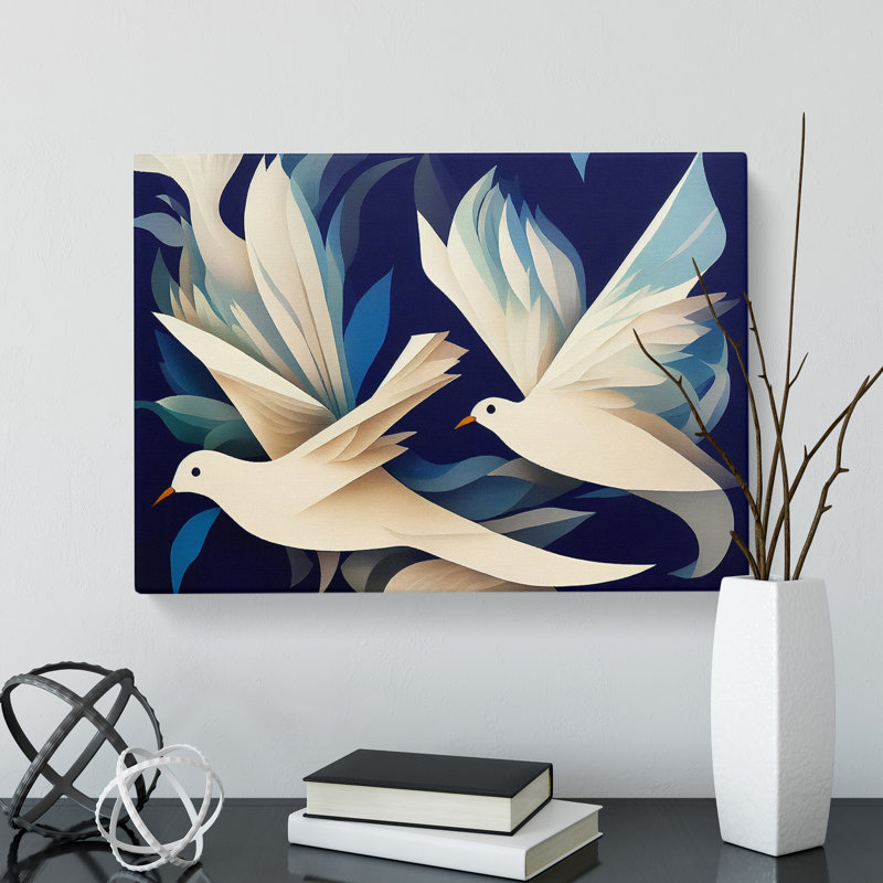 Handsome Dove Birds - Wrapped Canvas, 35cm H x 50cm W x 3cm D