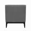 Chaise d'appoint rembourrée en cuir avec dossier gris et dossier en bois massif-2044556974