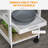 Rafelo Kitchen Island Cart with Drawer, Removable Tray and Wire Basket-1274516360