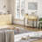 Fluted Entryway Table, 39.4" Narrow Console Table with Storage & Sliding Doors, Modern Round Corner Sofa Table, Mid Century Wooden Entry Table for Living Room, Hallway, Kitchen-443680845