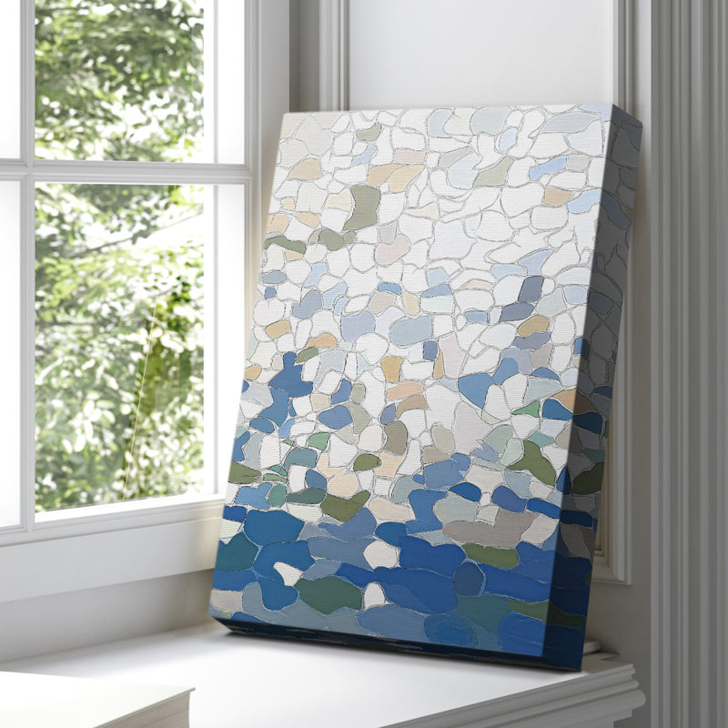 Toile tendue avec châssis abstrait, prêt à accrocher , H 36 po x l 24 po