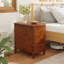 Table de bout étroite avec tablette coulissante, table de chevet en bois à 3 tiroirs pour petits espaces LUMera Collection
