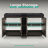 60" Double Bathroom Vanity with Matt Black Solid Surface Top, Smoked Oak Brown -1162023088-1162023051