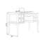 Bureau blanc rectangulaire en bois massif