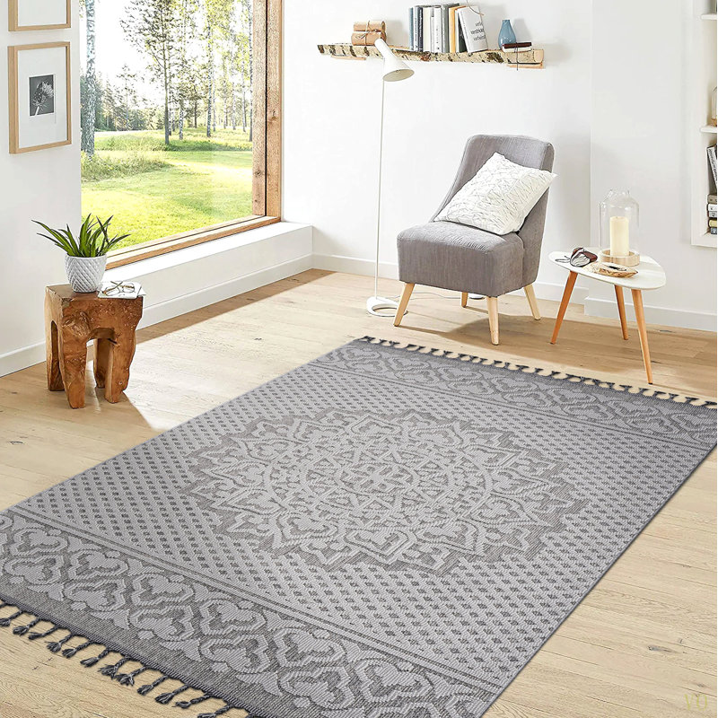 8X10 / Medallion Indoor / Outdoor Area Rug Stain Resistant, Non-Shedding, Friendly For Living Room, Bedroom, Dining Room And High-Traffic Areas