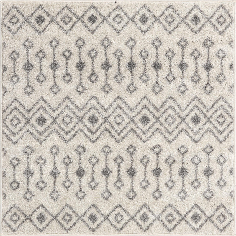 Abstract Indoor Rug, Square 3'3"