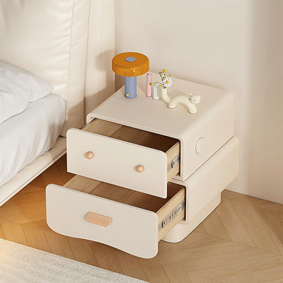 Table de chevet créative 15,75 "de style crème simple et moderne de couleur blanche