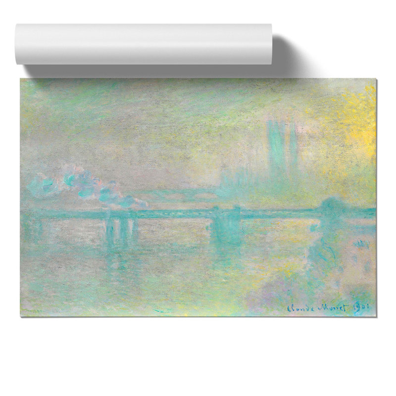 Charing Cross Bridge London by Claude Monet - Frameless Print, 30cm H x 42cm W x 0.1cm D