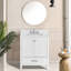 Meuble-lavabo de 30 po avec meuble-lavabo autoportant avec cadre en bois massif