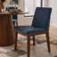 Chaise parsons rembourrée en lin Barriento-20575649