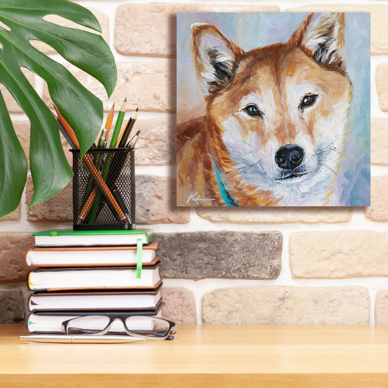 "Win Love Porter", "Must Love Dogs Shiba Inu" par Lindsay Kivi, art mural sur toile, H 12 po x l 12 po