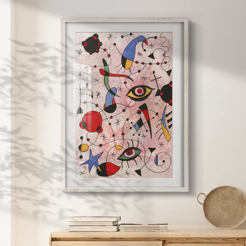 Miro Memoirs II - Impression encadrée, H 28,5 po x l 20,5 po, Blanc