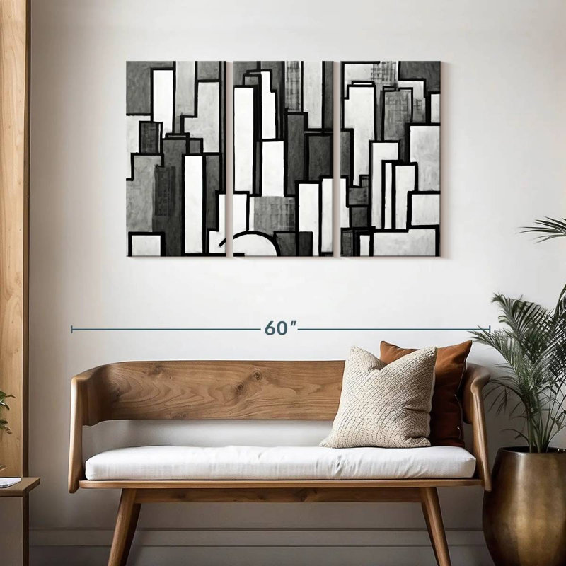 Aime Atlanta Cityscape BW, H 28 po x l 45 po