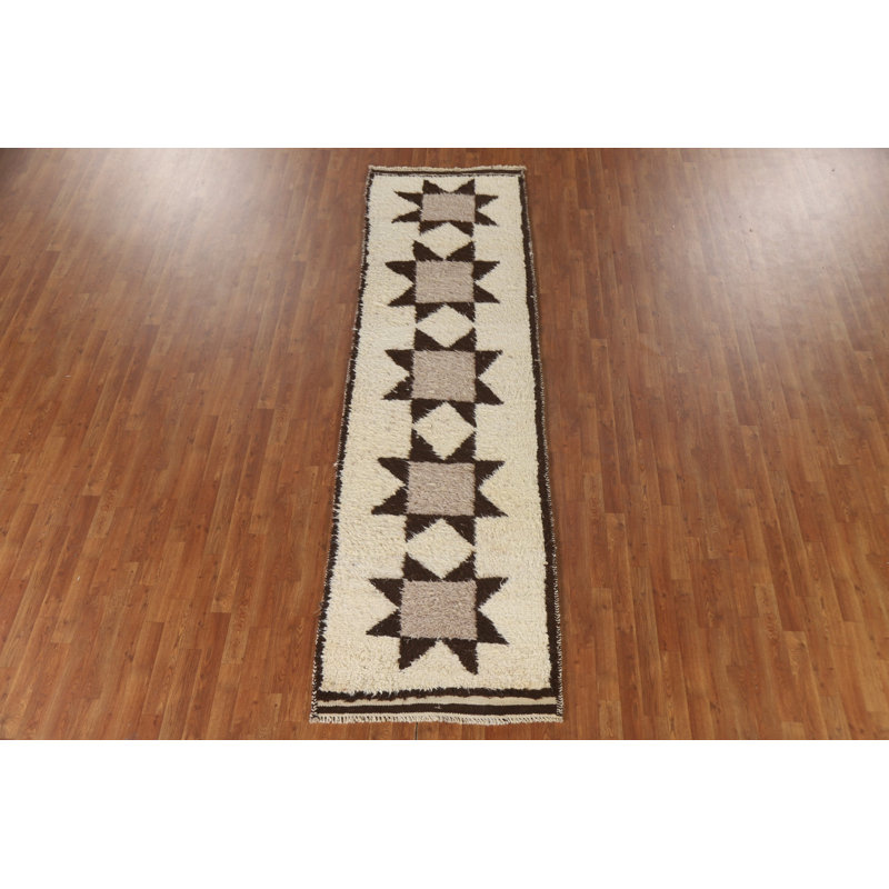 Natural Dye Anatolian Oriental Runner Rug 3x10