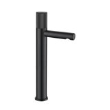 Metro Knurled Short Spout Bathroom Faucet - Vessel - 12" Brass