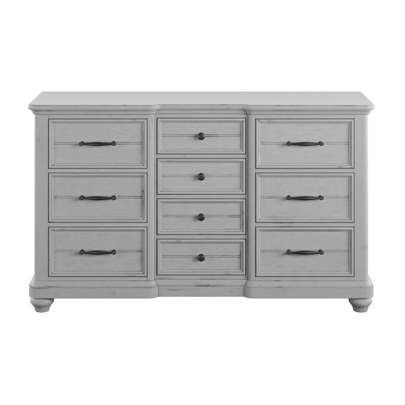 Commode 10 tiroirs grise