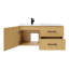 Meuble-lavabo mural simple 42 po avec plateau en marbre de culture et lavabo intégré Razza-1268869951-1262870130
