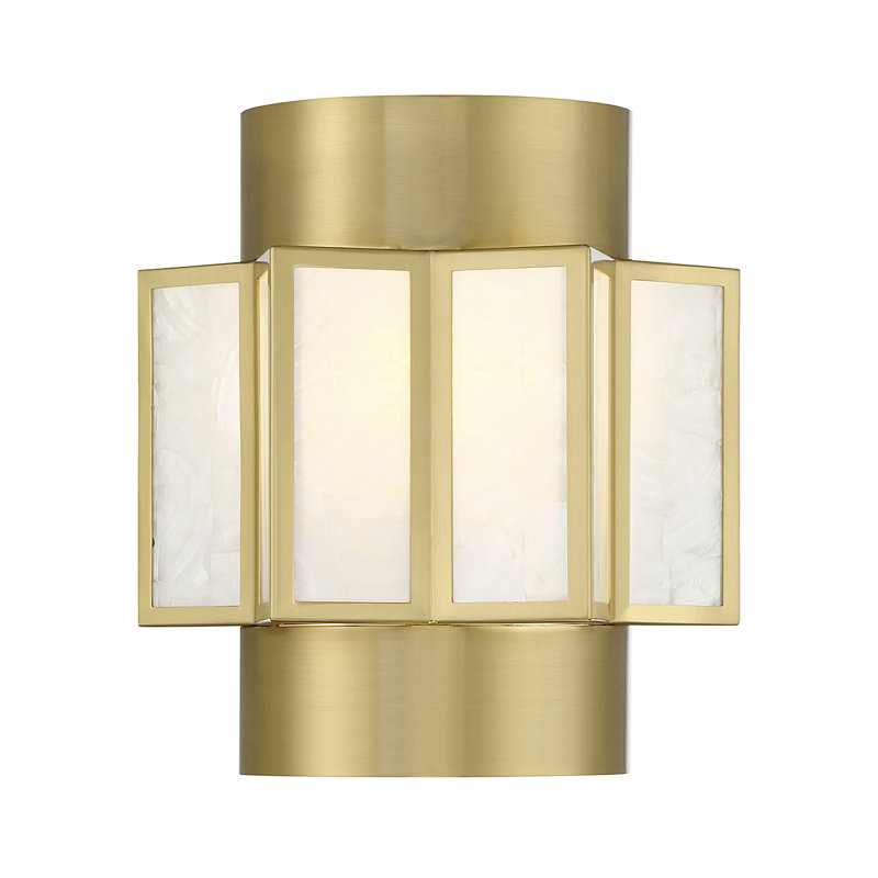  Gideon 2-Light Wall Sconce in Warm Brass
