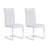Modern Faux Leather Cantilever Dining Chairs with Chrome Base (Set of 2)-2116302569