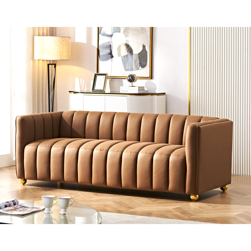 82.7'' Upholstered Sofa, Brown