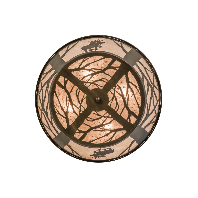 Rustic Lodge 4 - Light Flush Mount