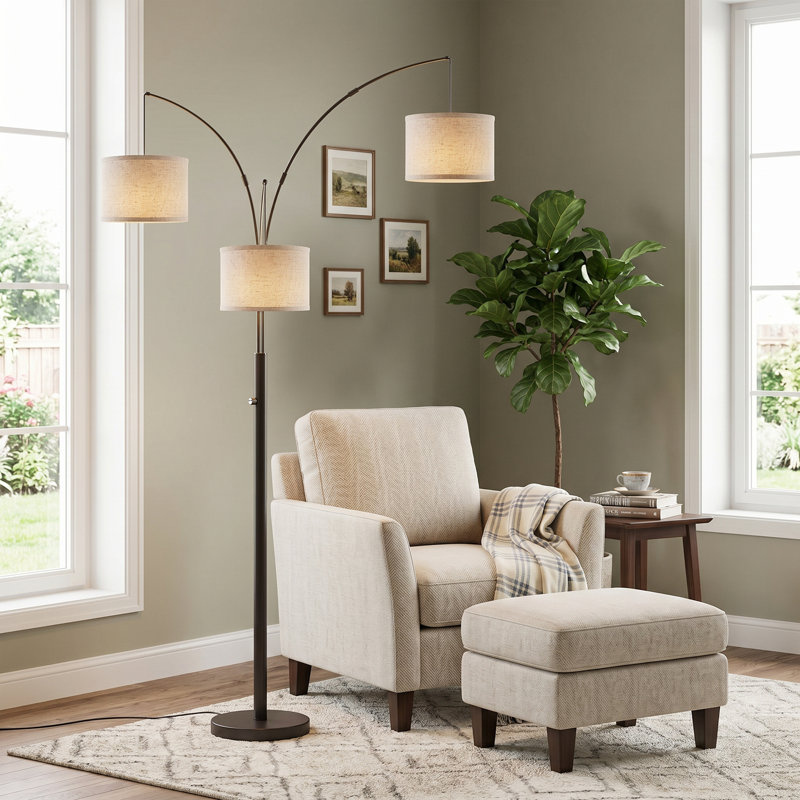 Lampe tricolore à trois têtes à température et intensité variable: créez une ambiance douillette