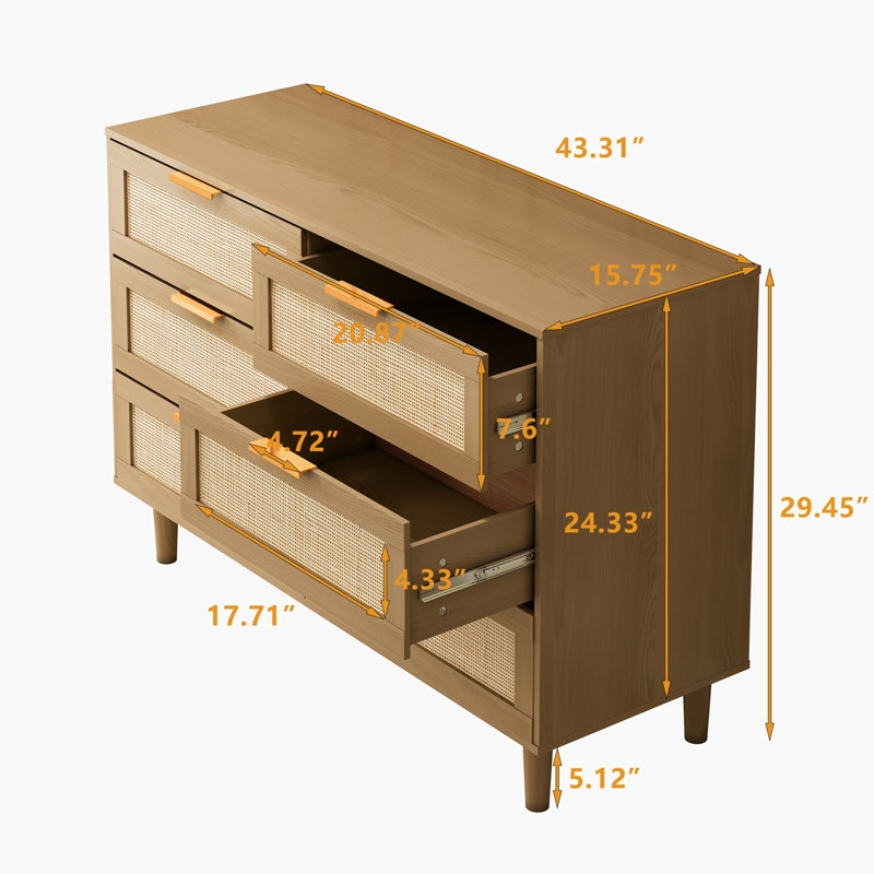 Catia 43.3'' Console Table, Brown