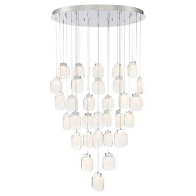  Paget Chandelier, 31-Light, Chrome, Clear Glass