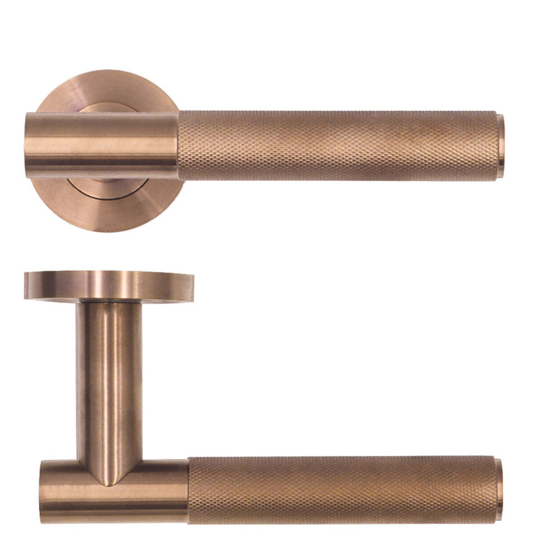 Orta Lock Door Handle, Bronze