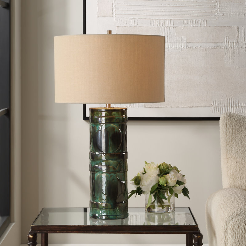 Brijesh Green Glaze Table Lamp
