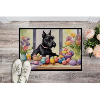 Decorating Easter Scottish Terrier Doormat