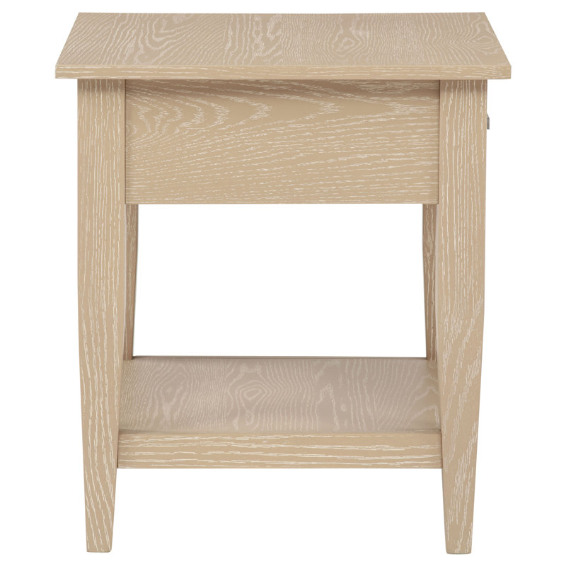 Table de bout d'appoint en bois Welbie, Blond