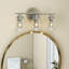 3-Light Dimmable Brushed Nickel Vanity Light