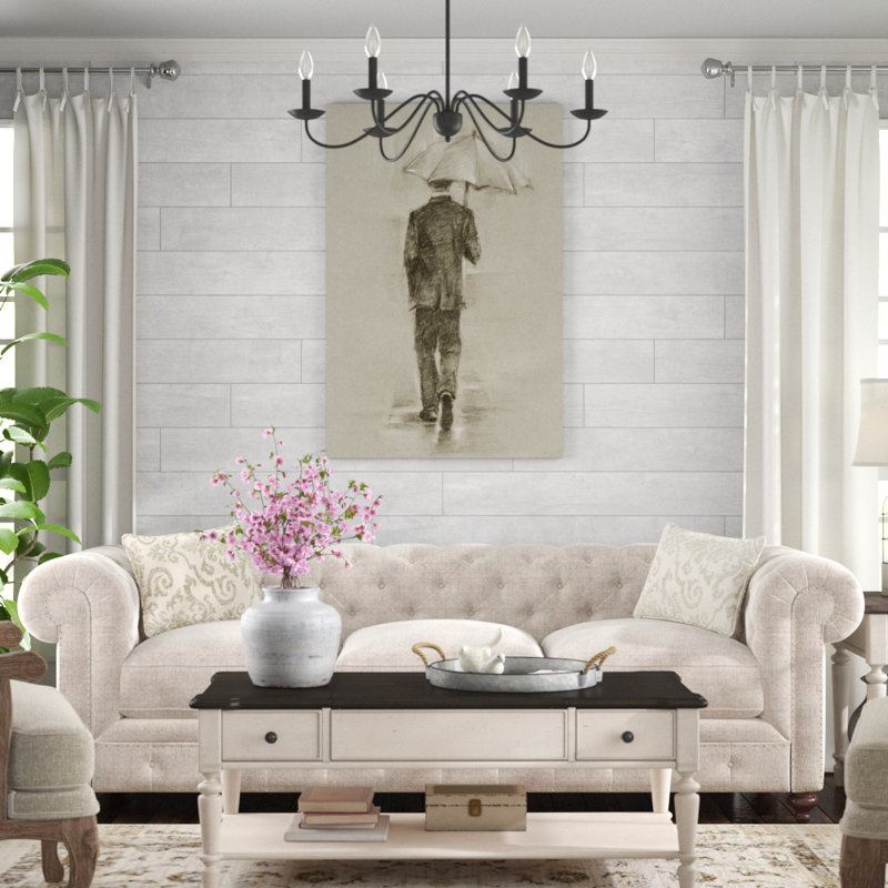 "Rainy Day Rendezvous II" par Ethan Harper, reproduction d'art sur toile, H 48 po x l 32 po, Toile tendue