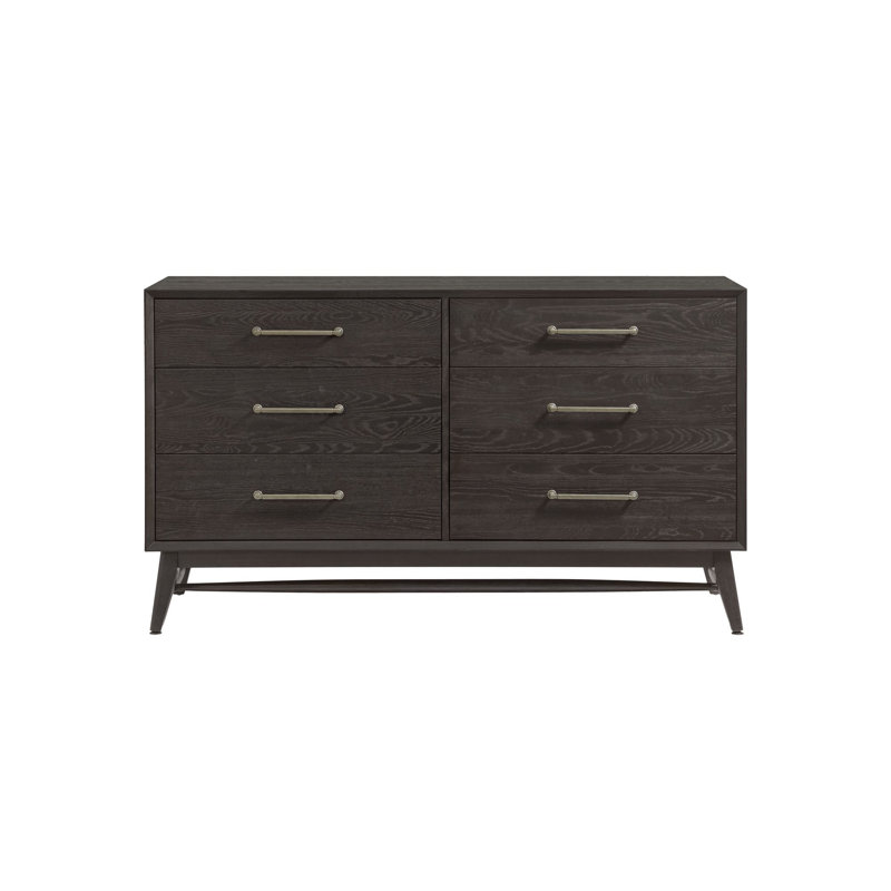 Commode double 6 tiroirs Catriona, Noir