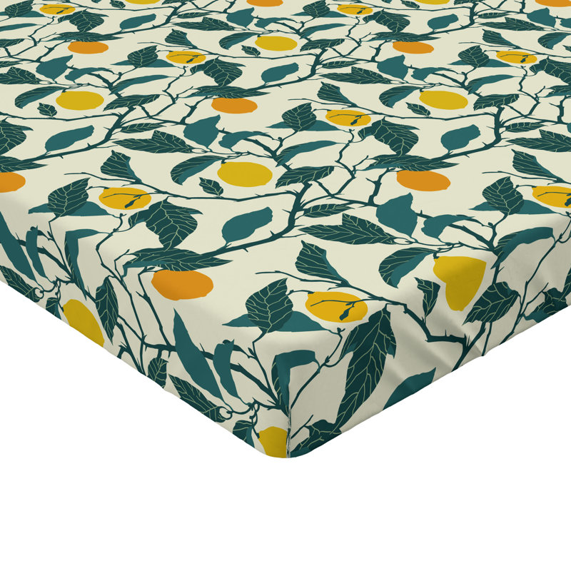 Drap-housse citron Ambesonne, Drap-housse de taille simple
