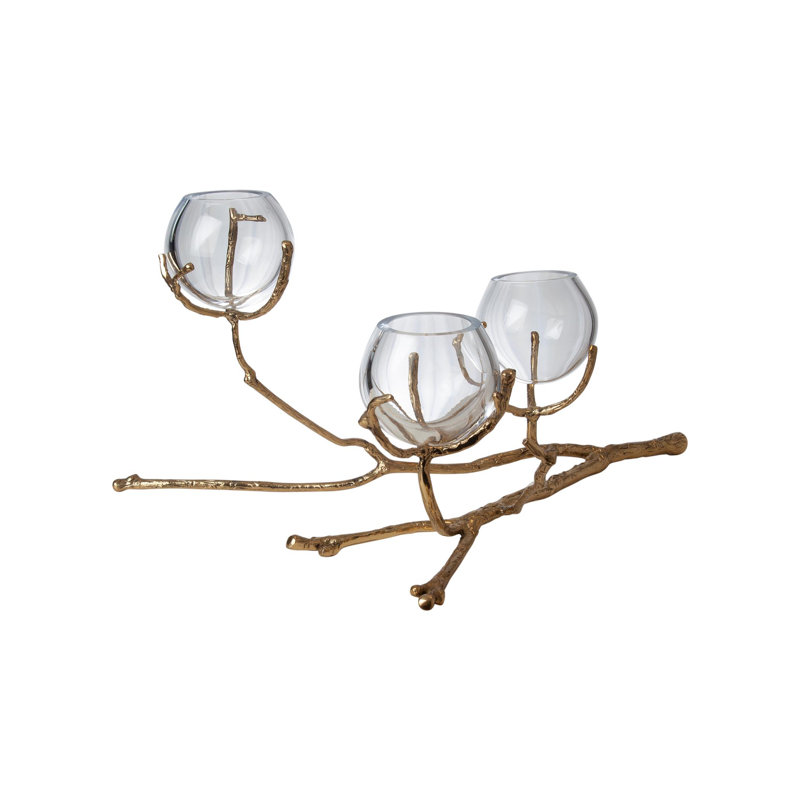 Twig 3 Vessel Large Vase, Brass