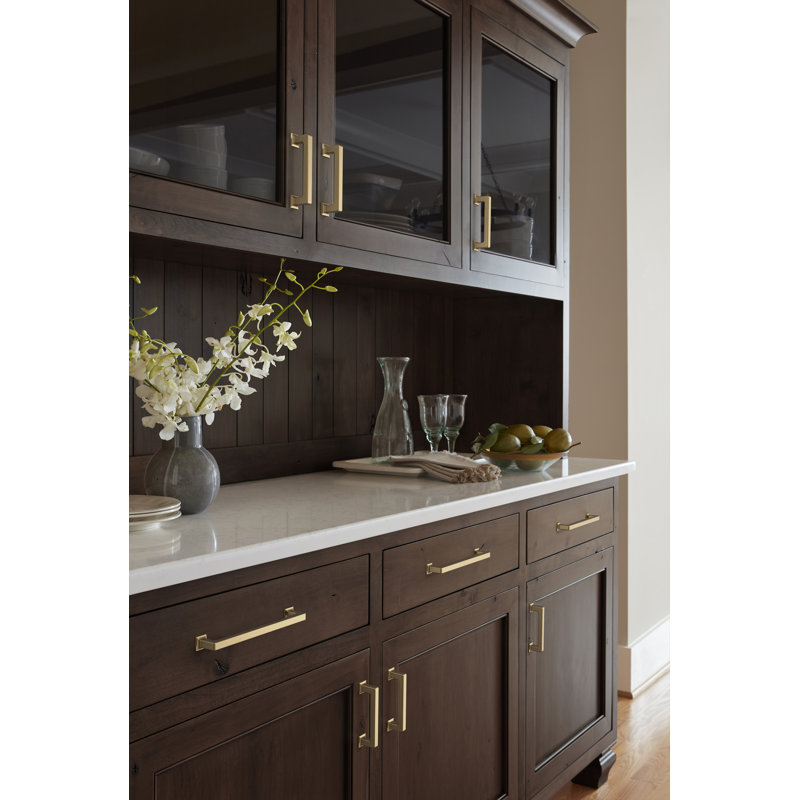 Poignée d'armoire Lintel, 3 3/4", Champagne doré