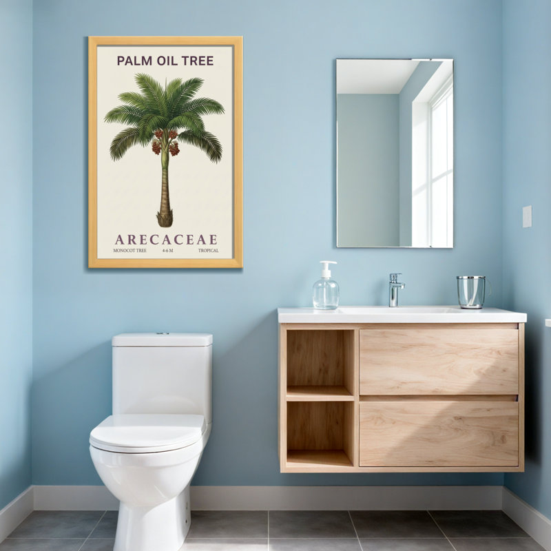 «Plants & Flowers Palm Tree Tree», reproduction d'art botanique, H 24 po x l 36 po, Toile tendue, Ne s’applique pas