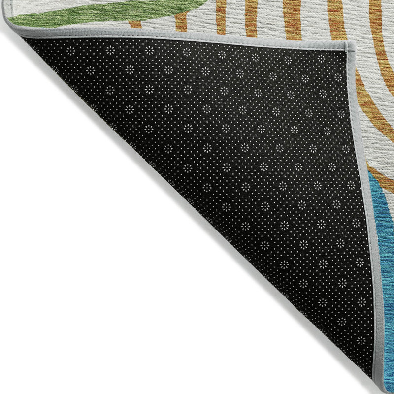 Leis Abstract Indoor / Outdoor Rug, Rectangle 3' x 5'