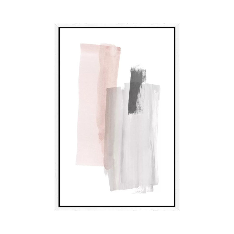Brush Strokes III 1 Piece Painting on Canvas, 66.04cm H x 45.72cm W x 3.81cm D, White Framed