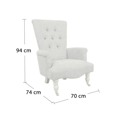 Clarine Upholstered Fabric Armchair