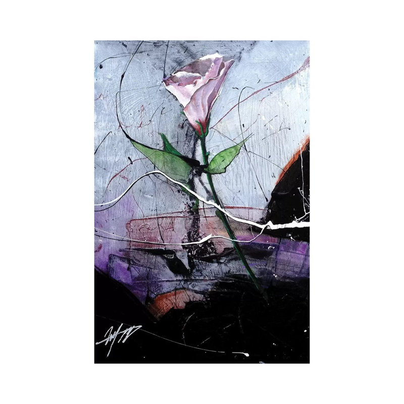 Dancing Flower 1 Piece Wrapped Canvas Painting, 66.04 cm H x 45.72 cm W x 1.91 cm D