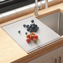 1pc Silicone Dish Drying Mat, Modern Dark Grey Anti-slip Foldable Dish  Drainer Mat For Kitchen