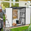 Remise extérieure en résine: armoire imperméable et verrouillable pour les vélos, le patio et le rangement efficace - Armoire offerte en masse: avec portes imperméables, protégées-115808184-115808185